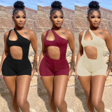 EVE Fashion Sexy Solid Color Hollow Romper WMEF-20790