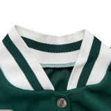 EVE Casual Baseball Jacket+Plaid Pleated Mini Skirt 2 Piece Sets CH-8209