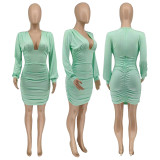 EVE Sexy Solid Long Sleeve Bodycon Dress WMEF-20772