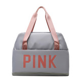 EVE PINK Letter Print Dry and Wet Separation Extend Bag GBRF-244