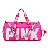 EVE PINK Letter Travel Sports Portable Shoulder Storage Bag GBRF-882