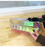 EVE PINK Letter PVC Transparent Laser Shoulder Bags GBRF-159