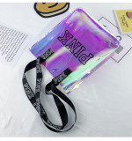 EVE PINK Letter PVC Transparent Laser Shoulder Bags GBRF-159