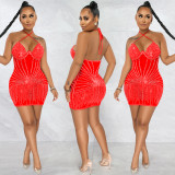 EVE Sexy Hot Drilling Night Club Dress BY-5653