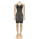 EVE Sexy Hot Drilling Night Club Dress BY-5653