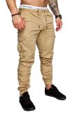 EVE Men's Solid Color Tether Casual Pants FLZH-8811