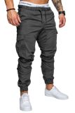 EVE Men's Solid Color Tether Casual Pants FLZH-8811