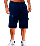 EVE Men's Casual Outdoor Fitness Pocket Loose Straight Shorts FLZH-ZK80