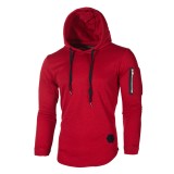 EVE Men's Solid Color Long Sleeve Hoodie FLZH-ZW61