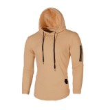 EVE Men's Solid Color Long Sleeve Hoodie FLZH-ZW61