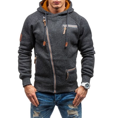 EVE Men Fashion Side Zipper Hooded Sweatshirts FLZH-ZW75