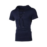 EVE Men's Casual Short Sleeve Hoodie FLZH-ZT119