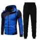 EVE Men Color Block Double Zipper Hooded Two Piece Sets FLZH-ZW20-ZK33