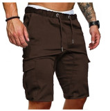 EVE Men's Solid Color Tether Casual Shorts FLZH-ZK57