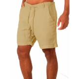 EVE Men's Solid Color Lace Up Sports Casual Shorts FLZH-ZK73