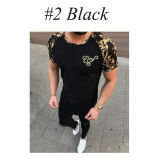 EVE Men Color Block Fashion Short Sleeve T-Shirt FLZH-ZT107