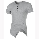 EVE Men's Fashion Irregular Short Sleeve T-shirt FLZH-ZT13