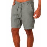 EVE Men's Solid Color Lace Up Sports Casual Shorts FLZH-ZK73