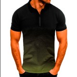 EVE Men's Casual Sports Lapel Gradient Short Sleeve POLO FLZH-ZT151