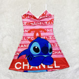 EVE Cartoon Print Sling Mini Nightdress SHD-9816