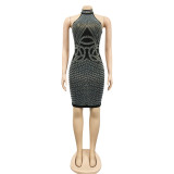 EVE Sexy Hot Drilling Night Club Bodycon Dress BY-5743