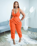 EVE Plus Size Solid Cami Top And Pants 2 Piece Sets SLF-7047