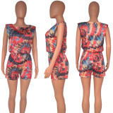 EVE Casual Printed Sleeveless 2 Piece Shorts Sets APLF-2012