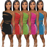 EVE Sexy Tube Top Mini Skirt Two Piece Sets YUF-90102