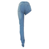 EVE Denim Asymmetric Skinny Jeans GCNF-0180