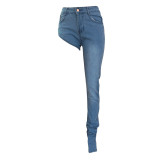 EVE Denim Asymmetric Skinny Jeans GCNF-0180