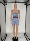 EVE Fashion Houndstooth Print Camisole Shorts Two Piece Sets XYKF-9028