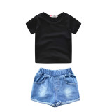 EVE Kids Boys T Shirt+Denim Shorts 2 Piece Sets YKTZ-G016