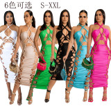 EVE Sext Hater Hollow Out Bandage Maxi Dress BN-9324