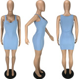 EVE Solid Sleeveless Slim Mini Dress MN-9334