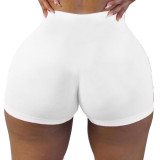 EVE Plus Size Solid Fitness Tight Shorts SHD-9819