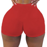 EVE Plus Size Solid Fitness Tight Shorts SHD-9819