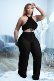 EVE Sexy Halter Crop Top And Pants Two Piece Sets FNN-8675