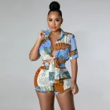 EVE Paisley Print Shirt Shorts Two Piece Sets GLF-10105