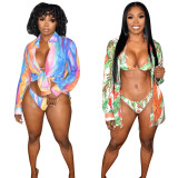 EVE Sexy Printed Swimsuit 3 Piece Sets OD-8500