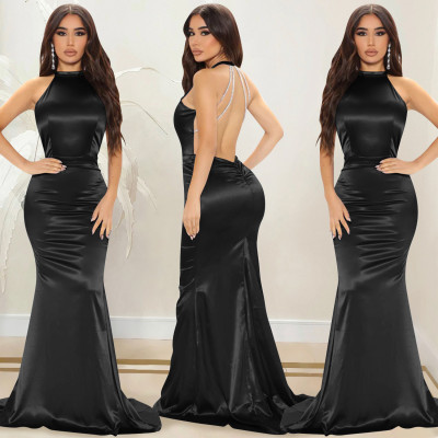 EVE Sexy Backless Sleeveless Long Evening Dress BY-5727