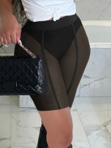 EVE Plus Size Sexy Mesh See Through Shorts SHA-86311