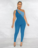 EVE Contrast Color Sleeveless Skinny Jumpsuit ME-8116