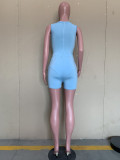 EVE Solid Sleeveless Bodysuit+Shorts 2 Piece Sets ORY-5230