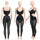 EVE Sexy Hot Drilling Hollow Out Sling Jumpsuit SH-390330