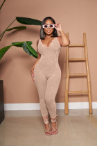 EVE Solid Sleeveless Tight Jumpsuit KSN-80820