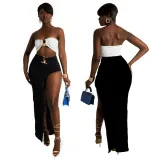 EVE Breast Wrapped Sexy Irregular Skirts Suit YF-K10107