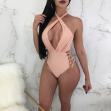 EVE Sexy Halter Backless One Piece Swimsuit LSL-6064
