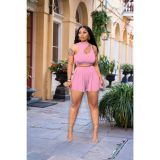 EVE Sexy Hollow Top And Shorts 2 Piece Sets YIBF-60162