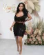 EVE Sexy Tassel Hollow Out Two Piece Shorts Sets NYF-8117