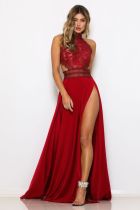 EVE Sexy Backless Sleeveless High Split Maxi Evening Dress ZSD-G089